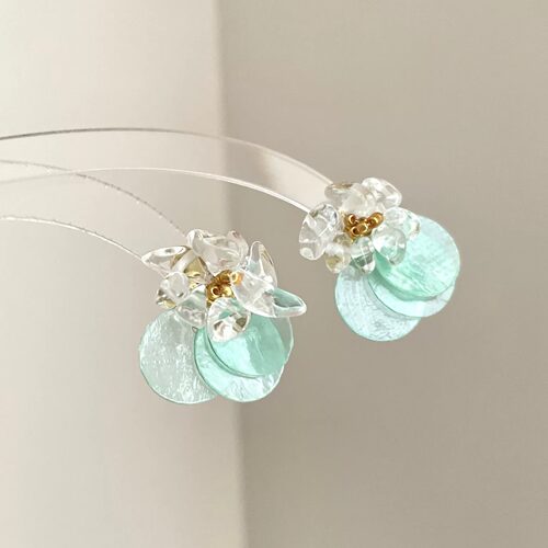 Vintage古着 Mist hidden flower耳饰