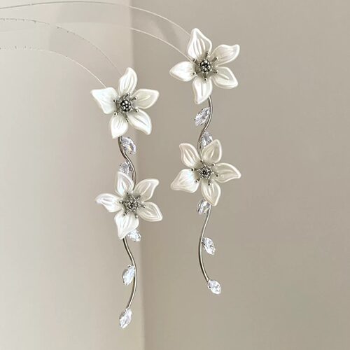Vintage古着 The gentle sea of flowers耳饰