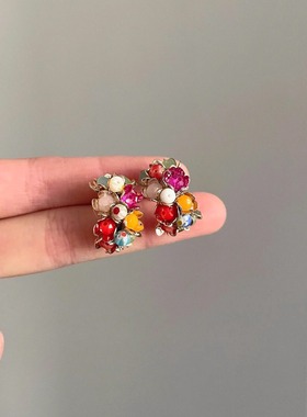 Vintage古着 Glazed fruit耳饰