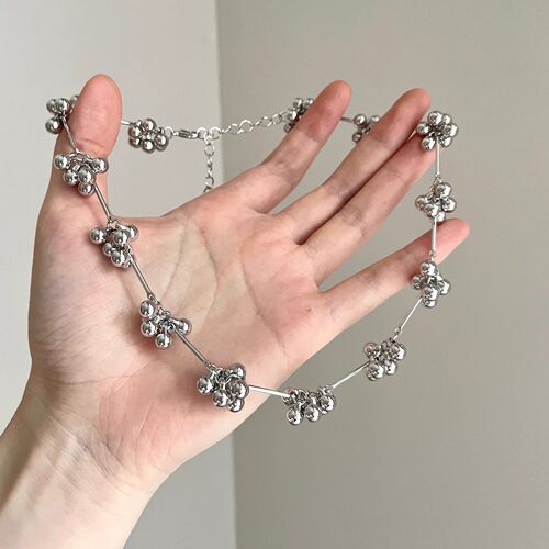 Vintage古着 Silver grape beads项链