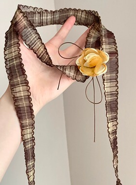 Vintage古着 Fall flower secret word丝带