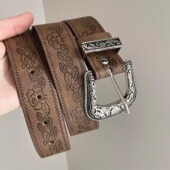 Vintage古着 belt腰带 Printed wide