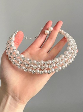 Vintage古着 Snow-coloured pearls套装