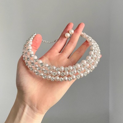 Vintage古着 Snow-coloured pearls套装