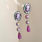 Mandarin Vintage古着 Purple Muse耳饰