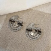 stone Vintage古着 beads耳饰 eye Textured tiger