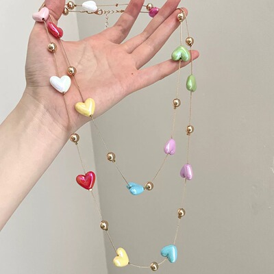 Vintage古着 Rainbow Heart Tale项链