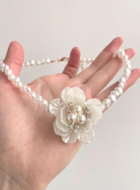 Vintage古着 Pearl stamens项链