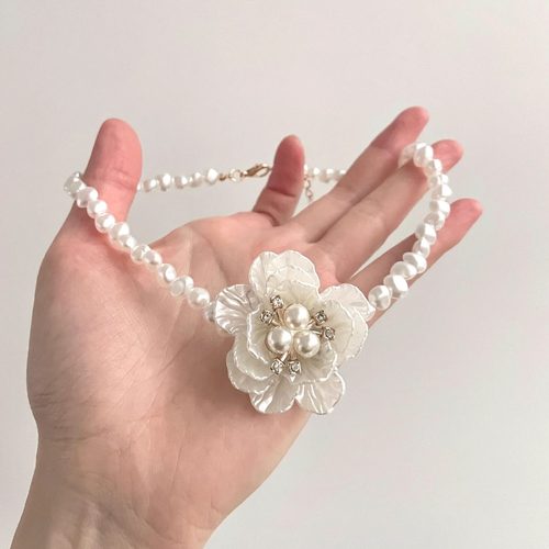 Vintage古着 Pearl stamens项链