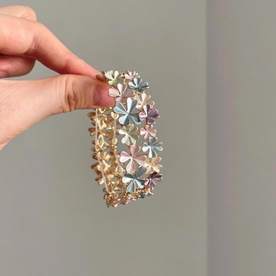 Vintage古着 Dropping oil folds flowers blooming手镯