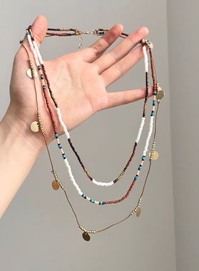 Vintage古着 Bohemian Impression Beads项链