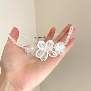 Vintage古着 Chiffon flower fairy项链
