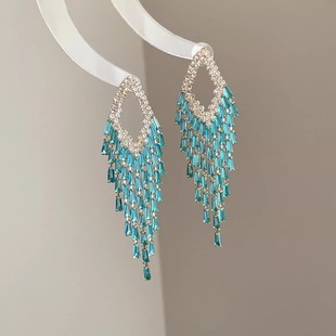 Vintage古着 Sparrow feather tassel耳饰