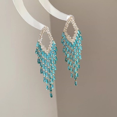 Vintage古着 Sparrow feather tassel耳饰