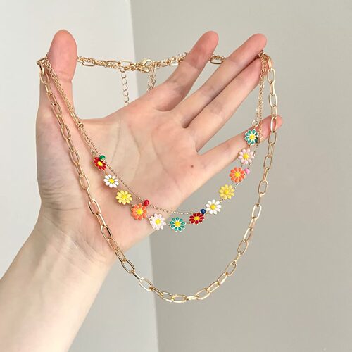 Vintage古着 Daisy Gold Chain项链