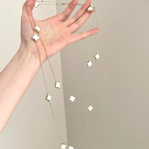 Vintage古着 Alabaster Clover Strand项链