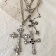 cross Vintage古着 Geometric pile项链