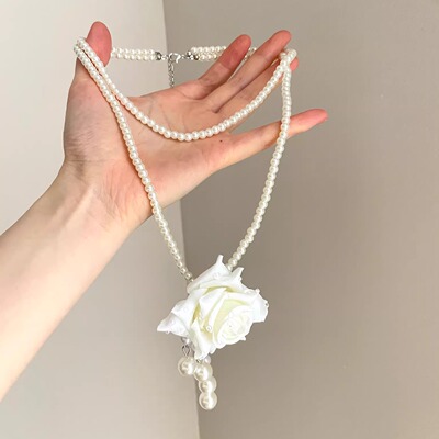 Vintage古着 Flower skeleton butterfly项链