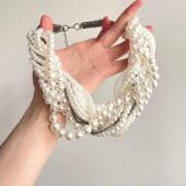 waterfall Vintage古着 Pearl beads项链