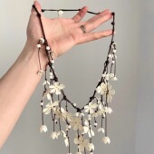 Vintage古着 Cherry Blossoms波米西亚碎花流苏项链