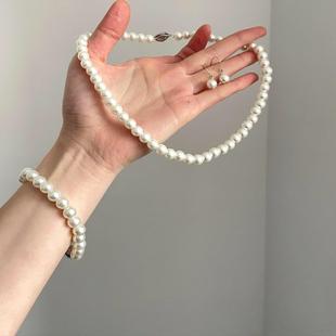 Vintage古着 Shiny silk pearls套装