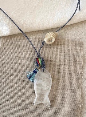 Vintage古着 Shell seeking minnow项链