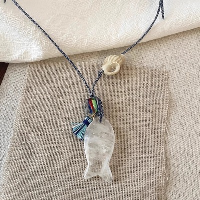 Vintage古着 Shell seeking minnow项链