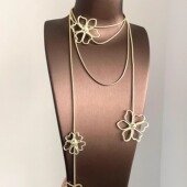 hollow Vintage古着 Golden lotus首饰