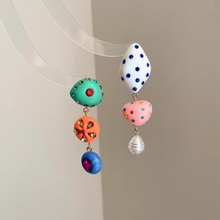 Vintage古着 Sugar-colored fruit honey耳饰