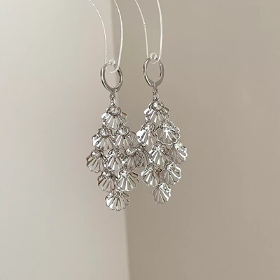 Vintage古着 Sparkling flowers耳饰