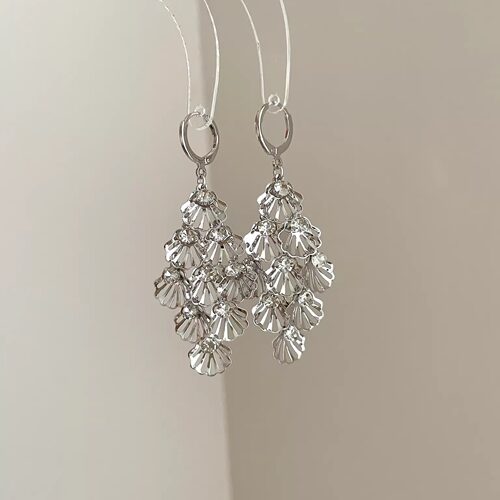 Vintage古着 Sparkling flowers耳饰