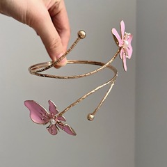 Vintage古着 Enamel color opening design flowers臂环