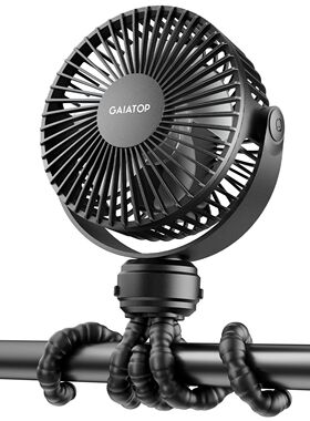 Battery Operated Small Clip on Fan, Detachable 3 Speed Recha