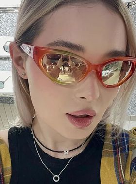 Y2K Cat Eye Sunglasses Women For Men Luxury Brand Designer V