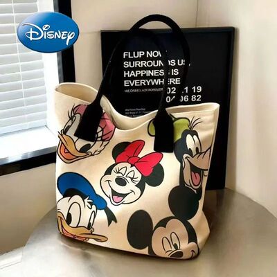 New Disney Minnie Pluto Cartoon Large Capacity Women's Canva