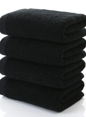 Black Large Bath Towel Cotton Thick Shower Face Towels Home