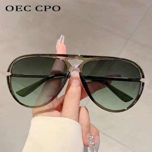 Trendy Double Beam Sunglasses for Women Luxury Brand Designe