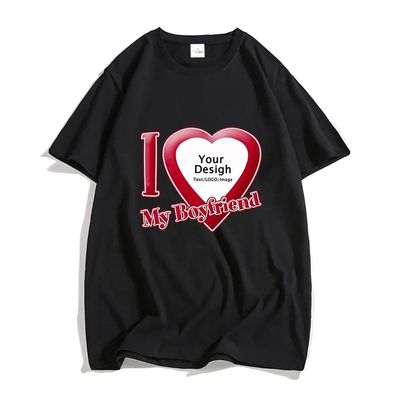 DIY I Love My Boyfriend Girlfriend T-shirt 100% Cotton Short