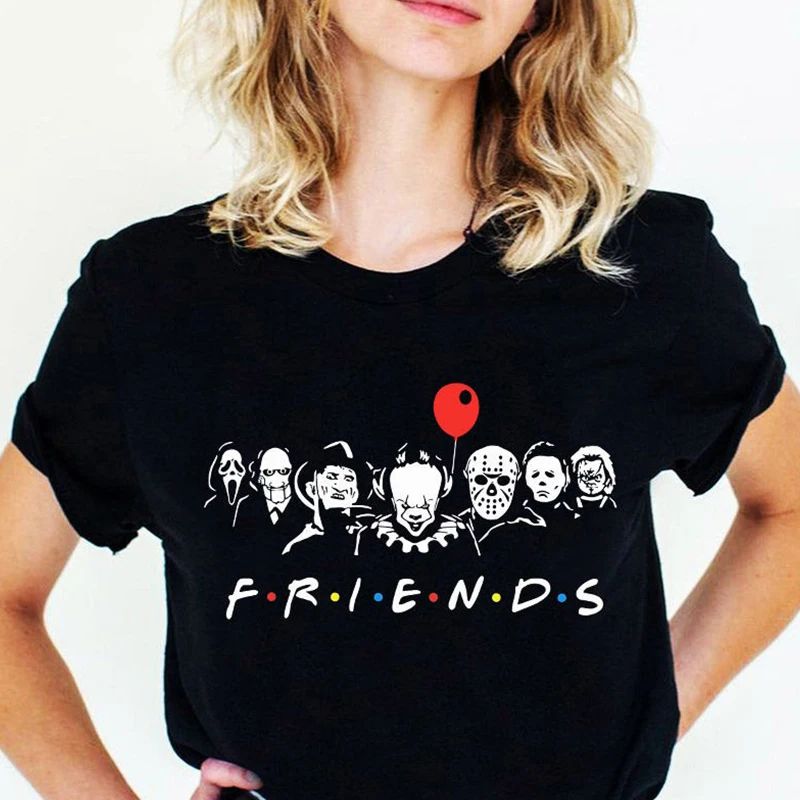 Friends T Shirt Best Stephen King Horror Characters Printed
