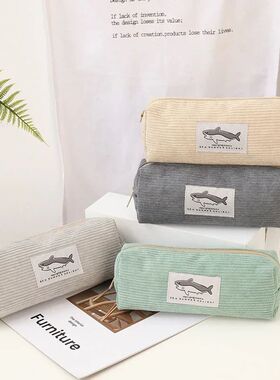 Cute Shark Pencil Case Embroidery Pen Bag Back to School Sup