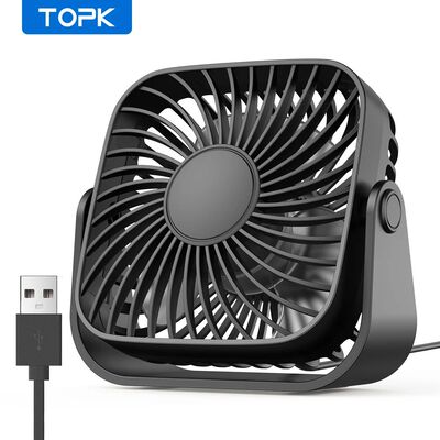 TOPK 4Inch USB Mini Portable Fan for Camping,3 Speeds Quiet
