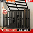 狗笼子大型犬中型犬狗笼带厕所家用室内外金毛拉布拉多笼六面方管