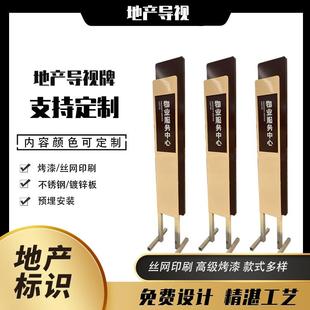 郑州源头厂家地产导视牌广告标识不锈钢镀锌板数显数显导视