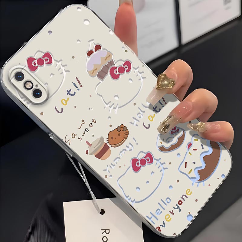 适用于苹果Xs手机壳iPhoneXsmax镜头全包苹果X镂空KT猫防摔卡通可爱超薄软壳高颜值凯蒂猫保护套简约个性新款