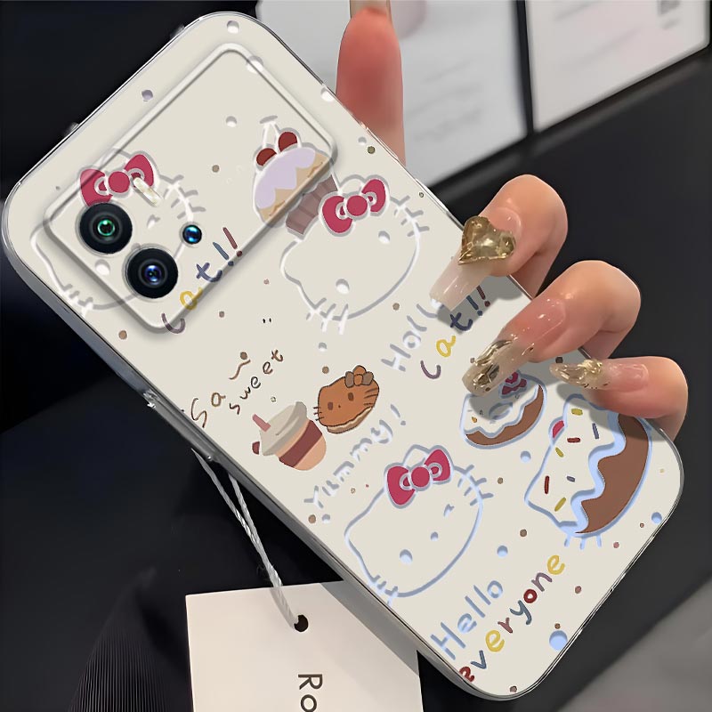 适用于iQOO9Pro手机壳v2172a镜头全包vivo防摔卡通可爱镂空KT猫磨砂超薄软壳高颜值凯蒂猫保护套简约个性新款