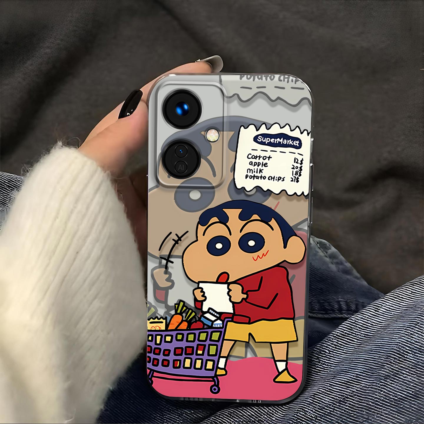 购物蜡笔小新适用于OPPOA1i手机壳a1i镜头全包PJU110磨砂防摔软壳男生女士oppo保护套透明可爱创意新款手机套