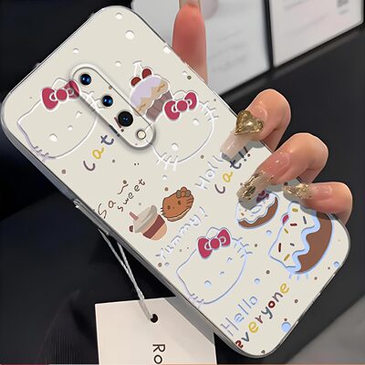 适用OnePlus一加8手机壳IN2010镜头全包1+加8防摔镂空KT猫磨砂超薄软壳新款简约保护套个性高颜值手机套创意