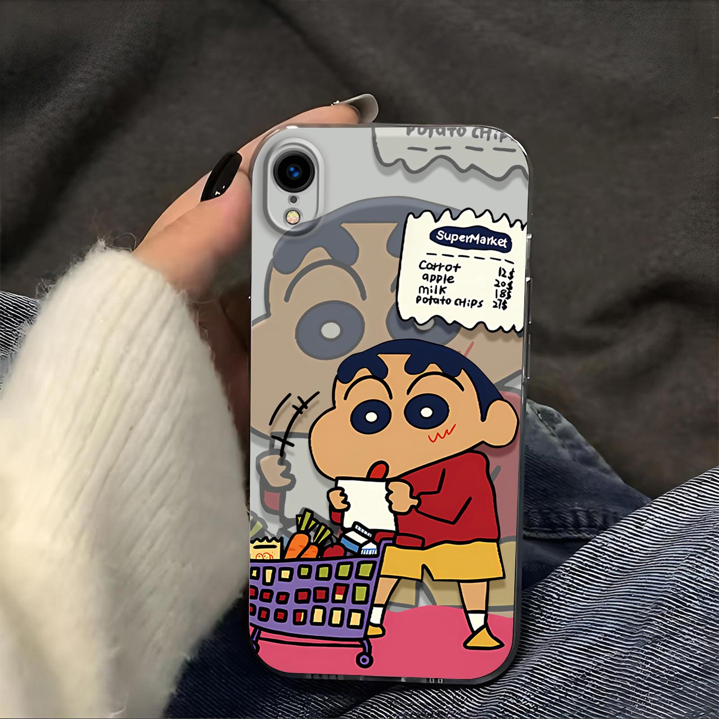 购物蜡笔小新适用于苹果XR手机壳镜头全包iPhonexr磨砂防摔软壳苹果xs男生女士保护套透明可爱创意新款手机套