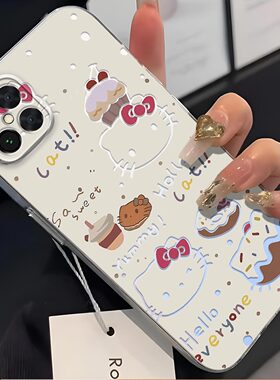 适用华为智选Nzones7pro+手机壳sp300镜头全包防摔镂空KT猫磨砂超薄软壳新款简约保护套个性高颜值手机套创意