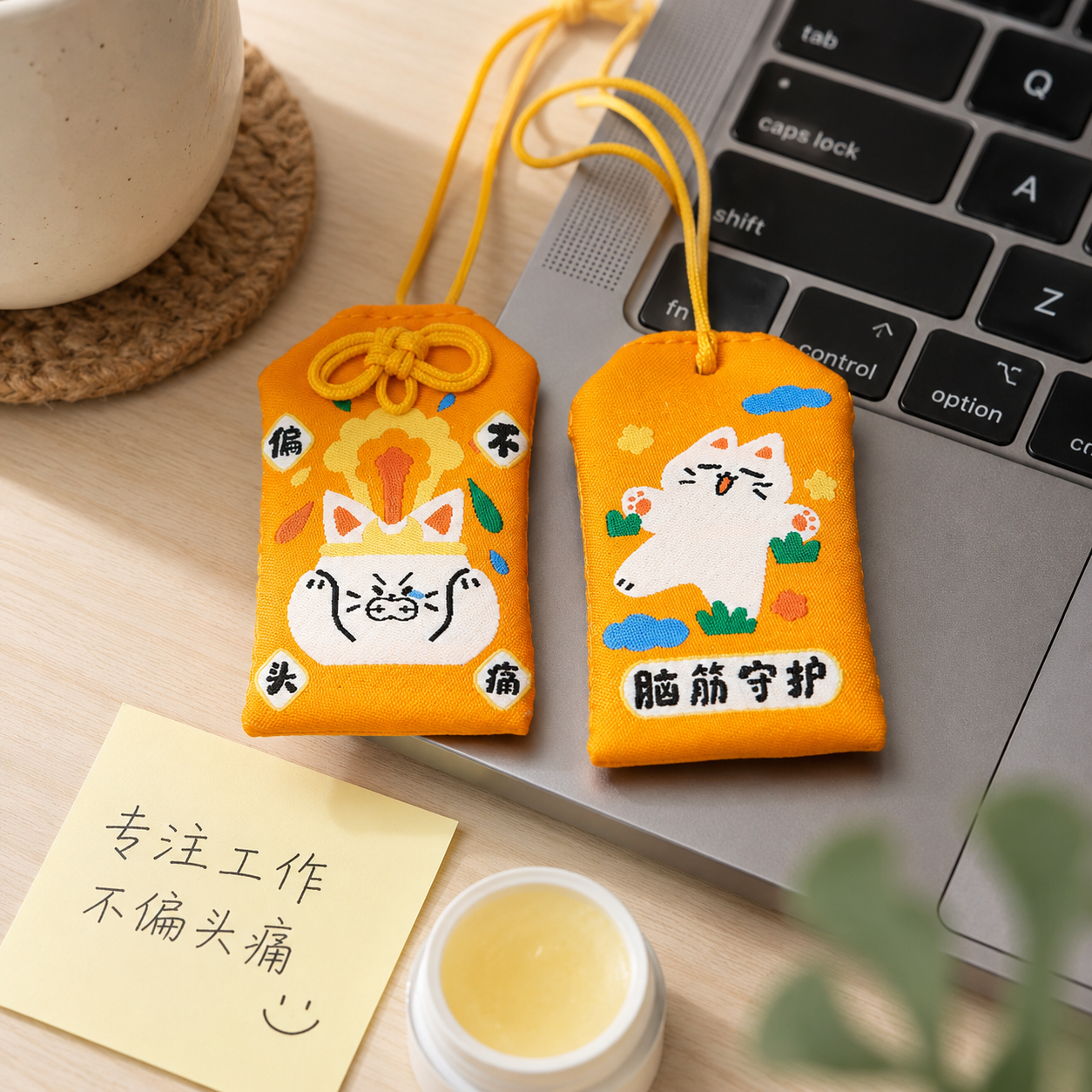 健康御守西安大兴善寺猫猫御守刺绣福袋/包挂件新年祈愿祝福礼物